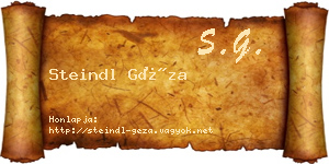 Steindl Géza névjegykártya